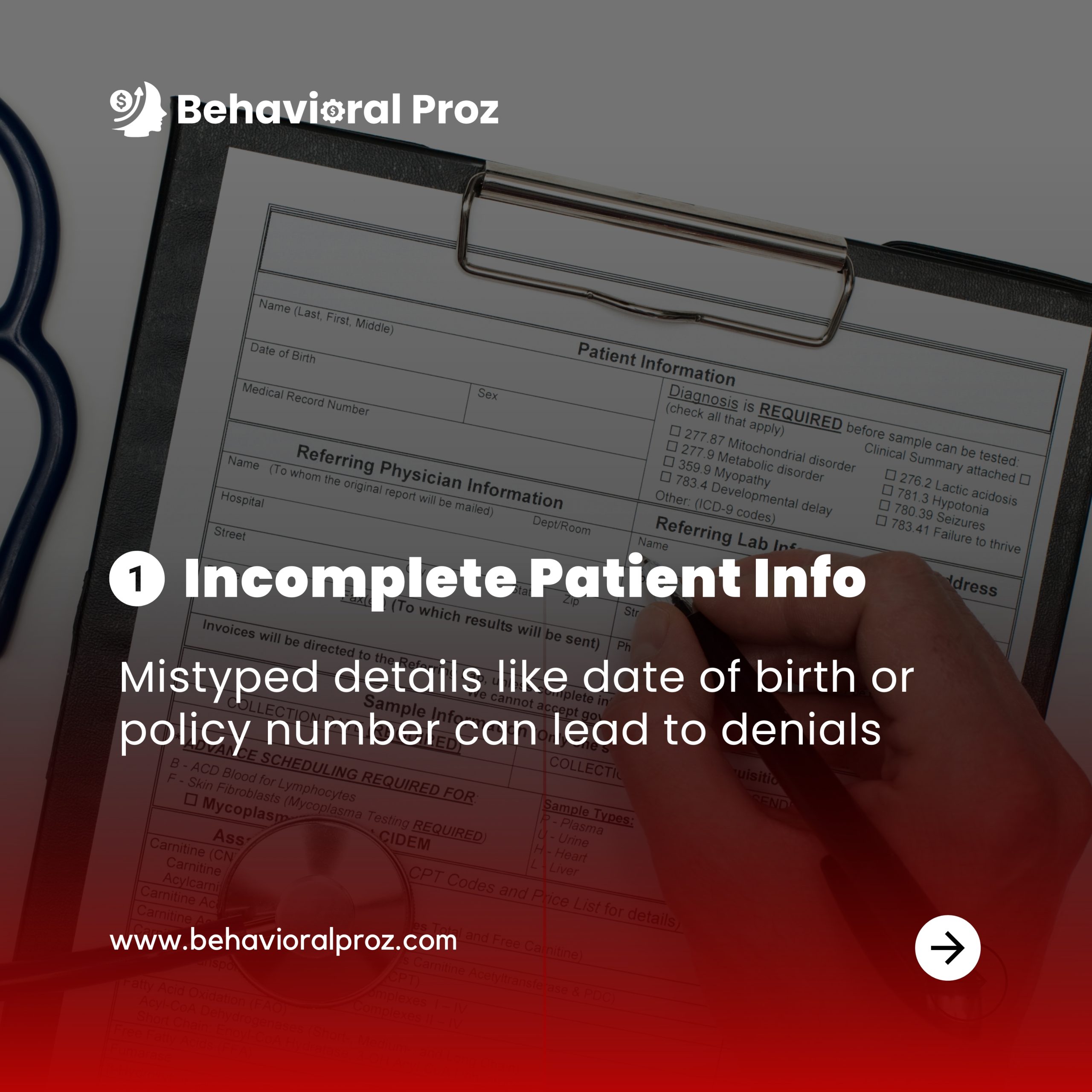 Patient info errors cause denials