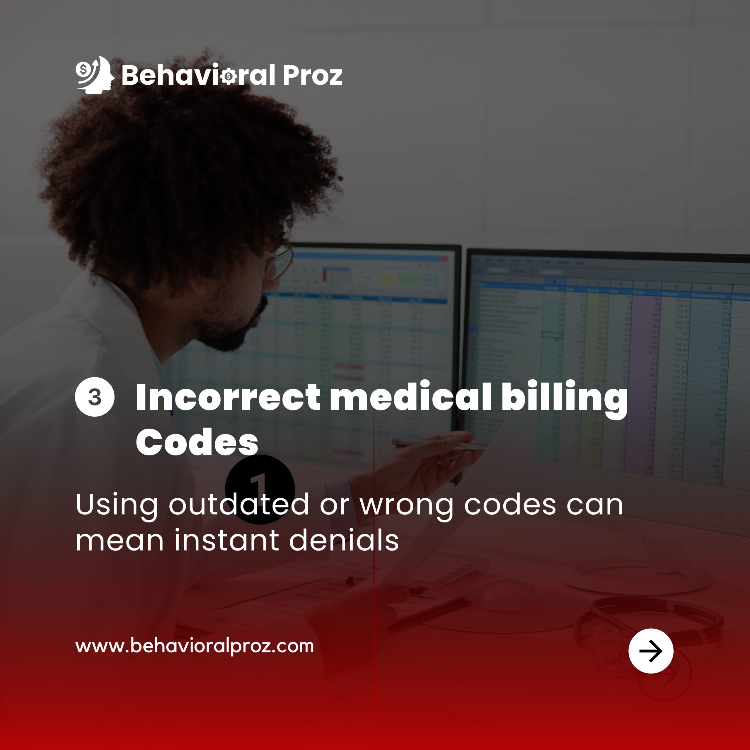 Incorrect medical billing codes