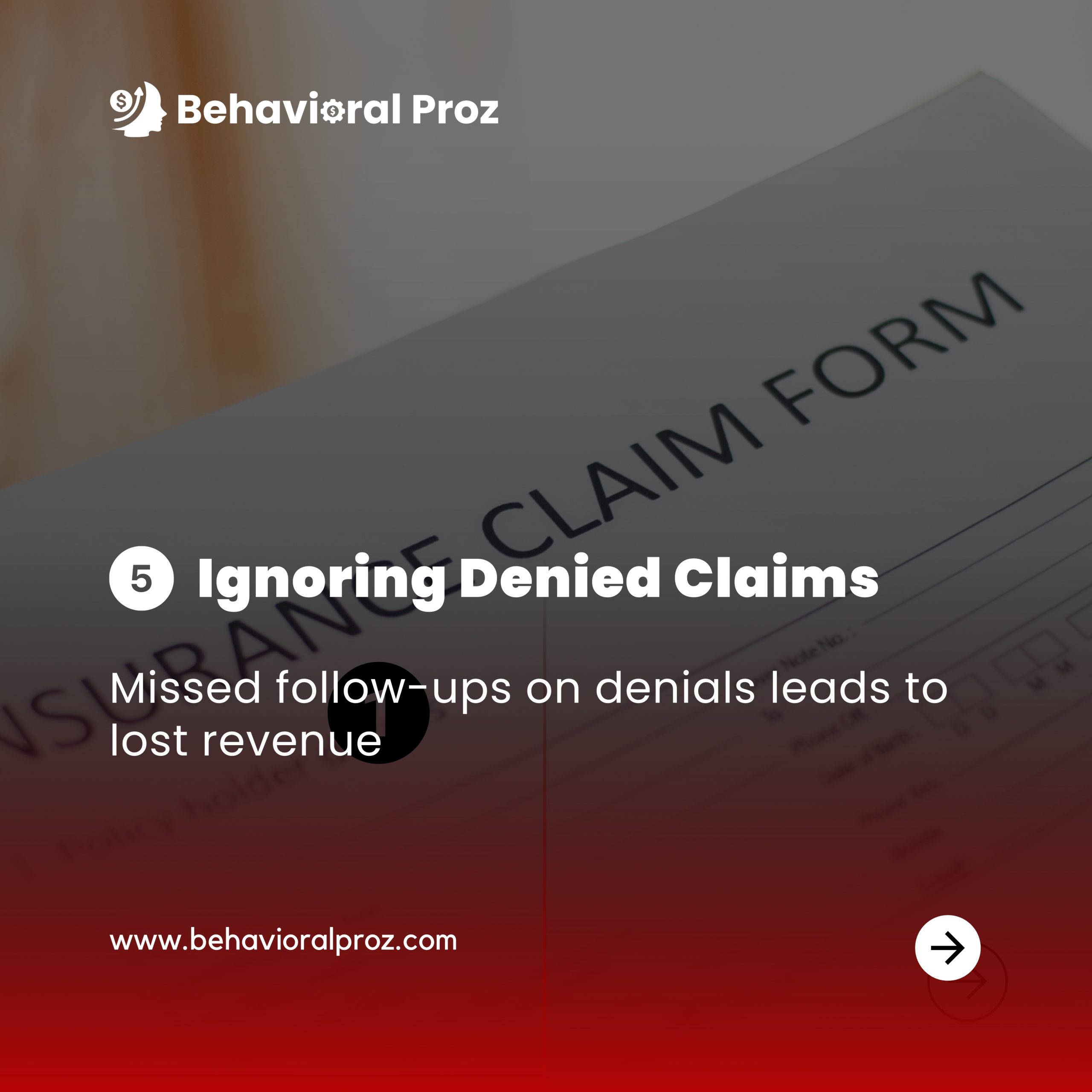 Ignoring denials causes revenue loss